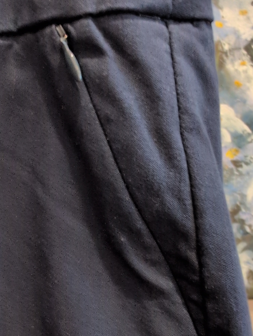 Men's Navy Stretch Performance Shorts - Picture 3 of 4